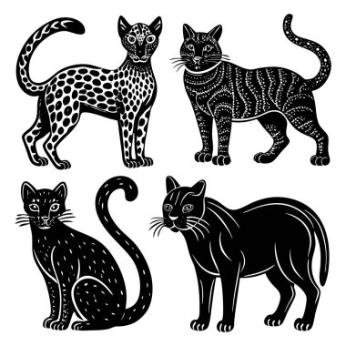 Bir grup siyah kedi.