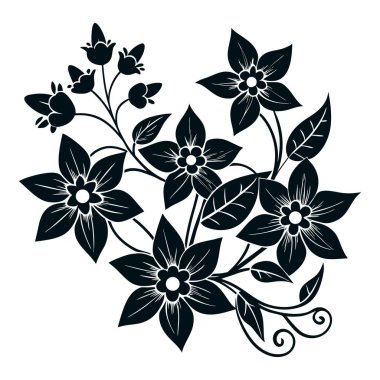 çiçek süslemesi izole edilmiş ikon vektör illüstrasyon tasarımı