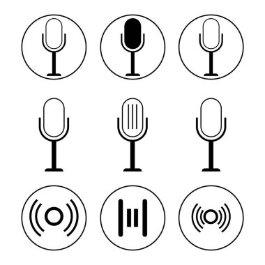 ses dalgaları simgesi vektör tasarımı