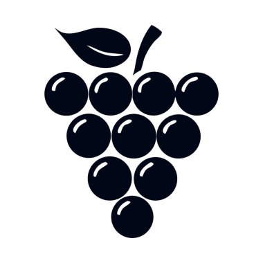 üzüm simgesi, vektör illüstrasyonu.