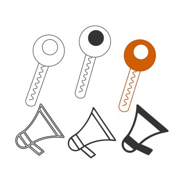 müzik enstrümanları simgeleri seti