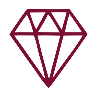 Elmas ikonu. vektör illüstrasyonu