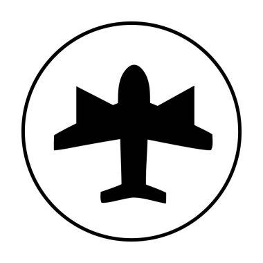 Uçak vektör ikonu tasarım çizimcisi