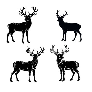 geyik simgesi vektör çizimi