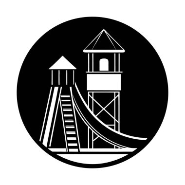 oyun alanı ikonu. Web için oyun alanı vektör simgesinin basit illüstrasyonu