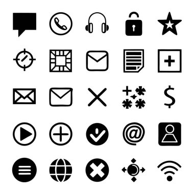 9 basit ağ simgesi seti