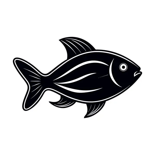 siyah ve beyaz siluet balıklar