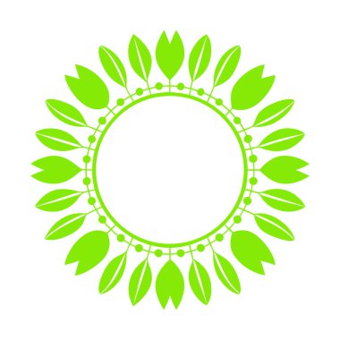 Yaprakları izole edilmiş çerçeve tasarımı