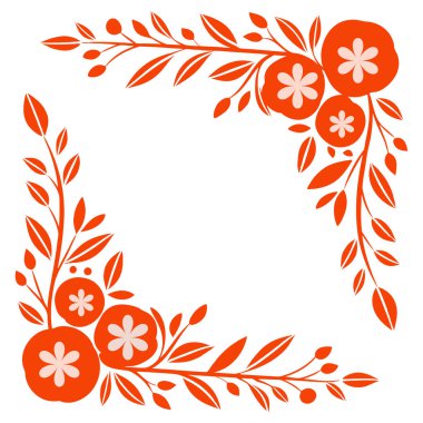 çerçeve çiçek. vektör çizim