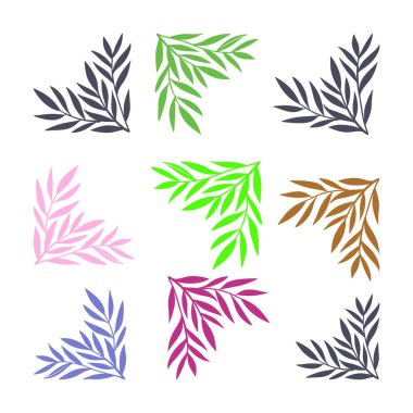 Renkli yaprakları kümesi