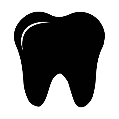 Diş simgesi. Diş vektör simgesi web için basit örnek