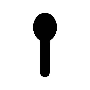 kaşık vektör düz simgesi