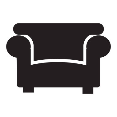 kanepe vektör silueti illüstrasyonu 