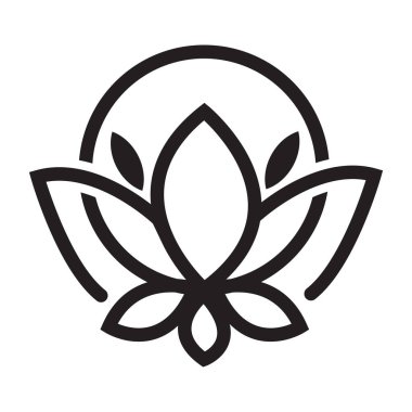 Lotus çiçek simgesi, anahat stili