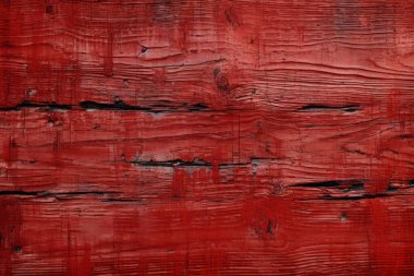 Kırsal boyalı, kırmızı ahşap dokuların işlenmiş kolajı. Pankart, arkaplan veya 3B haritalama için doku