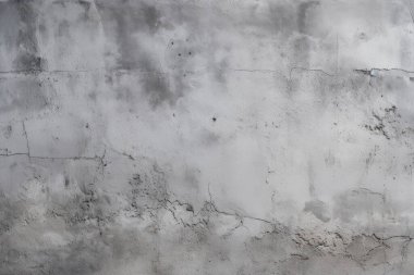 Gri çatlamış duvar dokusunun işlenmiş kolajı. Pankart, arkaplan veya 3B haritalama için doku