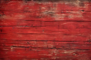 Kırsal boyalı, kırmızı ahşap dokuların işlenmiş kolajı. Pankart, arkaplan veya 3B haritalama için doku