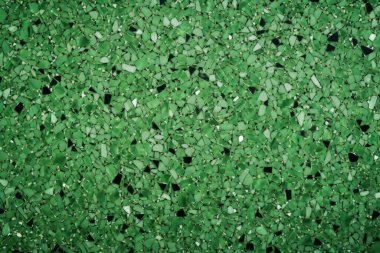 Yeşil terrazzo yüzey dokusunun işlenmiş kolajı. Pankart, arkaplan veya 3B haritalama için doku