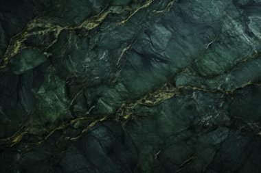 İşlenmiş kolaj, koyu yeşil parlak mermer dokular. Pankart, arkaplan veya 3B haritalama için doku