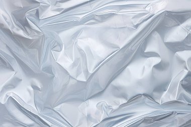 Şeffaf selofan plastik folyo dokusunun işlenmiş kolajı. Pankart, arkaplan veya 3B haritalama için doku