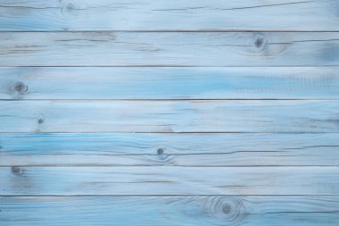 Açık mavi ahşap arkaplan dokusunun işlenmiş kolajı. Pankart, arkaplan veya 3B haritalama için doku
