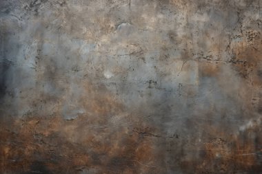 Gündüz vakti paslı metal yaprak dokusunun işlenmiş kolajı. Pankart, arkaplan veya 3B haritalama için doku