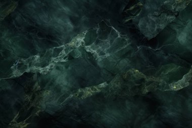 İşlenmiş kolaj, koyu yeşil parlak mermer dokular. Pankart, arkaplan veya 3B haritalama için doku