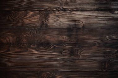 Eski koyu kahverengi ahşap döşeme dokusundan işlenmiş kolaj. Pankart, arkaplan veya 3B haritalama için doku