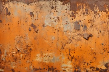 Eski paslı metal duvar yüzey dokusunun işlenmiş kolajı. Pankart, arkaplan veya 3B haritalama için doku