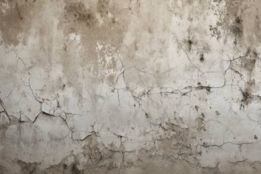 Görünür çatlak dokusuna sahip eski bir duvar kolajı. Pankart, arkaplan veya 3B haritalama için doku