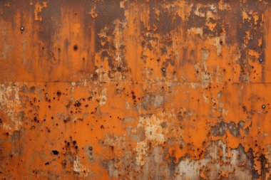 Eski paslı metal duvar yüzey dokusunun işlenmiş kolajı. Pankart, arkaplan veya 3B haritalama için doku