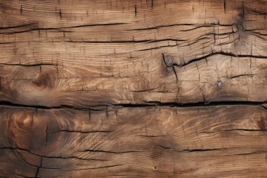 Eskimiş kahverengi ahşap malzeme dokusunun işlenmiş kolajı. Pankart, arkaplan veya 3B haritalama için doku