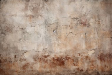 Kirli, kahverengi beton yüzey dokusunun işlenmiş kolajı. Pankart, arkaplan veya 3B haritalama için doku