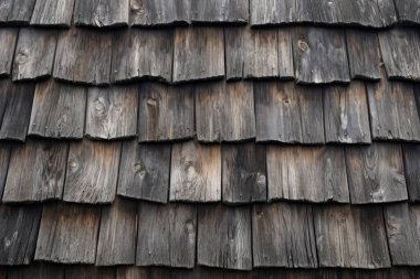 Kırsal ahır çatı kiremitleri yüzey dokusunun işlenmiş kolajı. Pankart, arkaplan veya 3B haritalama için doku