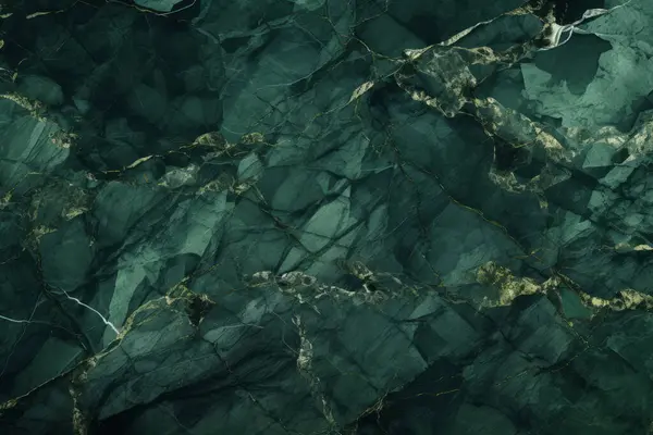 İşlenmiş kolaj, koyu yeşil parlak mermer dokular. Pankart, arkaplan veya 3B haritalama için doku
