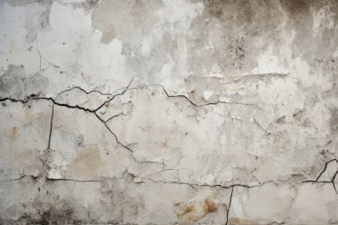 Görünür çatlak dokusuna sahip eski bir duvar kolajı. Pankart, arkaplan veya 3B haritalama için doku