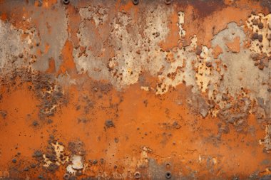 Eski paslı metal duvar yüzey dokusunun işlenmiş kolajı. Pankart, arkaplan veya 3B haritalama için doku