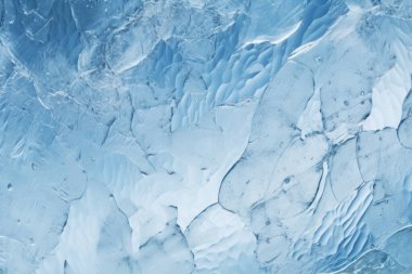 İşlenmiş mavi soğuk kırılan buz yüzeyi dokusu kolajı. Pankart, arkaplan veya 3B haritalama için doku