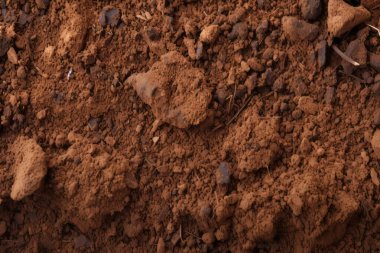 Yeraltı kahverengi toprak katman malzeme dokusu kolajı işlenmiş. Pankart, arkaplan veya 3B haritalama için doku