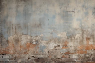 Kirli, kahverengi beton yüzey dokusunun işlenmiş kolajı. Pankart, arkaplan veya 3B haritalama için doku