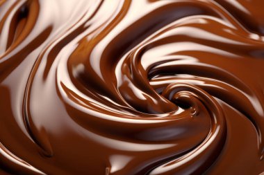 Erimiş çikolata dokusunun işlenmiş kolajı. Pankart, arkaplan veya 3B haritalama için doku