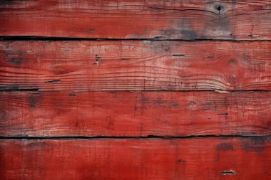 Kırsal boyalı, kırmızı ahşap dokuların işlenmiş kolajı. Pankart, arkaplan veya 3B haritalama için doku