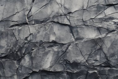 Gri kayalık kaya yüzey dokusunun işlenmiş kolajı. Pankart, arkaplan veya 3B haritalama için doku