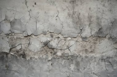 Görünür çatlak dokusuna sahip eski bir duvar kolajı. Pankart, arkaplan veya 3B haritalama için doku