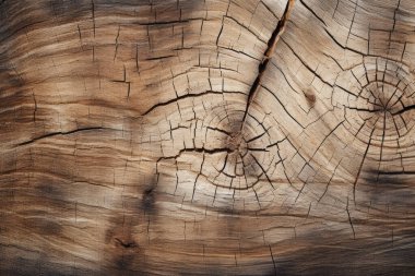 Çatlak ahşap yüzey dokusunun işlenmiş kolajı. Pankart, arkaplan veya 3B haritalama için doku