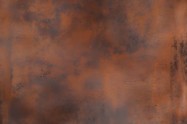 Paslı metal masa yüzey dokusunun işlenmiş kolajı. Pankart, arkaplan veya 3B haritalama için doku