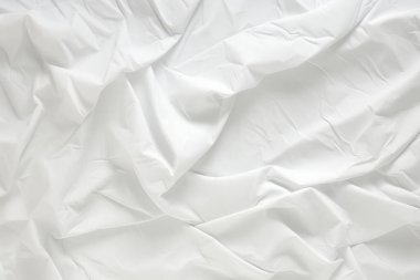 Buruşmuş beyaz kağıt dokusunun işlenmiş kolajı. Pankart, arkaplan veya 3B haritalama için doku
