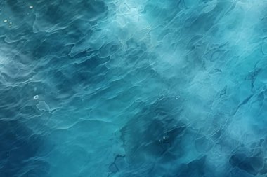 Mavi sakin su yüzeyi dokusunun işlenmiş kolajı. Pankart, arkaplan veya 3B haritalama için doku