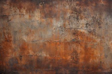 Paslı metal yüzey dokusunun işlenmiş kolajı. Pankart, arkaplan veya 3B haritalama için doku