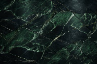 İşlenmiş kolaj, koyu yeşil parlak mermer dokular. Pankart, arkaplan veya 3B haritalama için doku